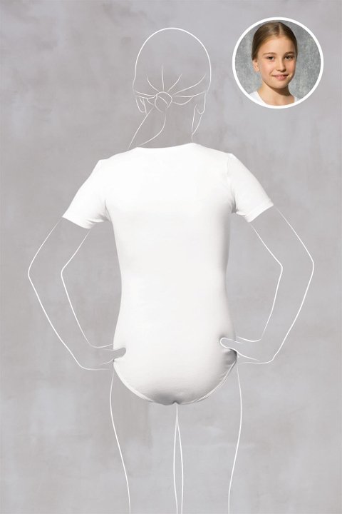 Modal Pamuklu Geniş Askılı Kız Çocuk Body Suit Doreanse 460 - 2