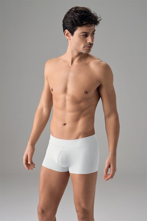 Pamuklu Dikişsiz Mini Paça Boxer Doreanse 1749 - Beyaz
