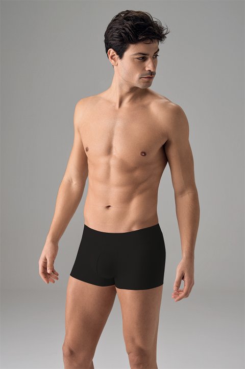 Pamuklu Dikişsiz Mini Paça Boxer Doreanse 1749 - Siyah