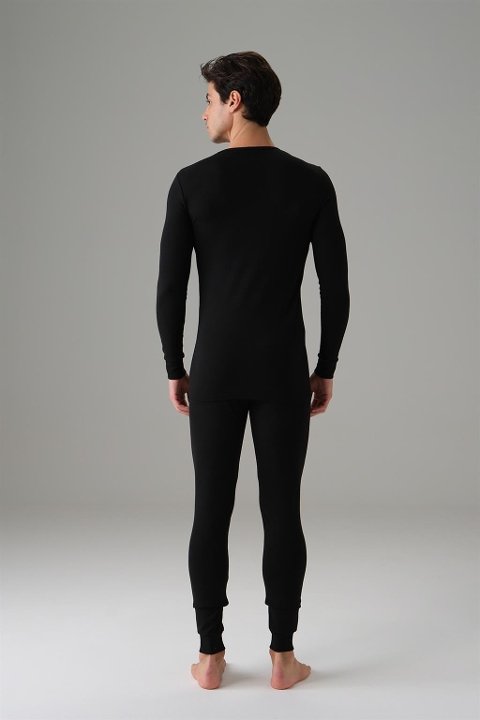 Fırçalı İç Yüzey Nefes Alabilir Termal T-Shirt Doreanse 2962 - Siyah