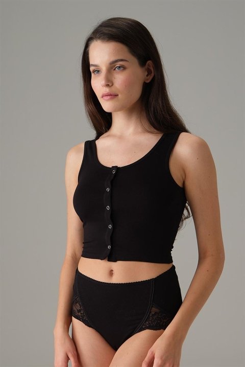 Esnek Dikişsiz V Yakalı Crop Atlet Doreanse 9404