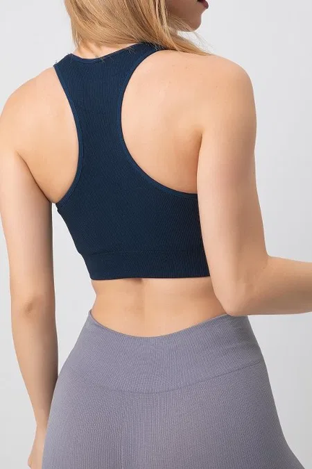 DoReMi Seamless Ripli Pedli Spor Sütyen 002-000166 - Lacivert