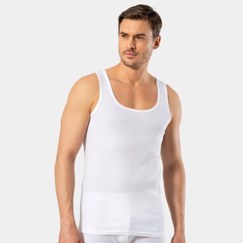 Pamuklu Ribana Askılı Erkek Atlet Cacharel 1501 - 2