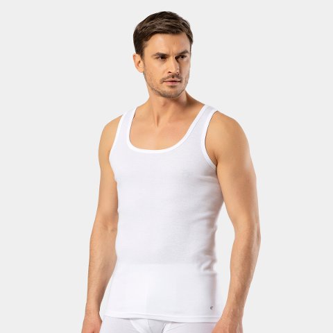 Cacharel Pamuklu Ribana Askılı Erkek Atlet Cacharel 1501 - Görsel 3