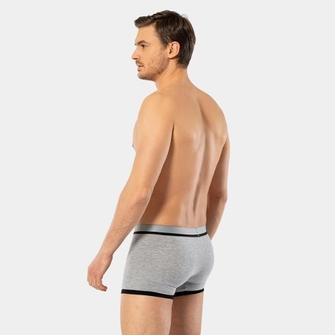 Likralı Konforlu Boxer Pamuklu Cacharel 1322 - Siyah & Gri