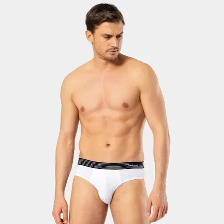 3'lü Pamuklu Kalın Lastikli Erkek Slip Cacharel 1321 - 3'lü paket (beyaz siyah gri)