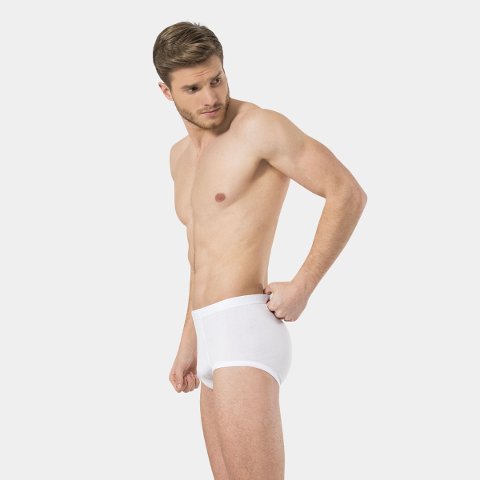 Pamuklu Ribana Slip Külot Beyaz Türen 113 - Beyaz