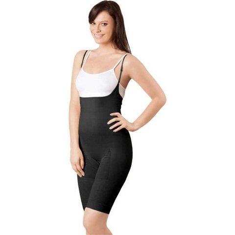 Dikişsiz Paçalı İnce Askılı Korse Beyaz Liza 15006 - Siyah