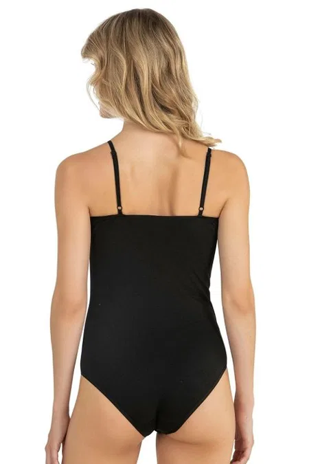 Çıtçıt Detaylı İnce Askılı Body Fabony 1180 - Siyah
