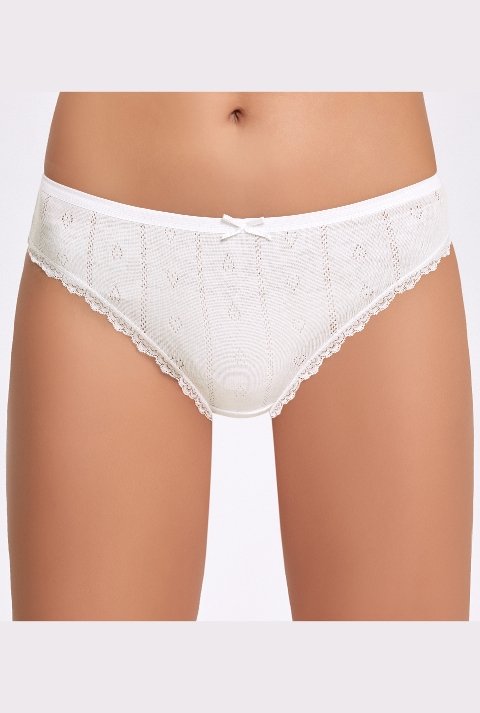 İlke Yüksek Bel Dantelli Bikini Külot Pamuk İlke 273