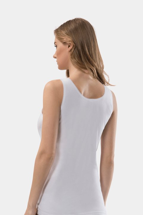 Türen Pamuklu Dantelli Kalın Askılı Atlet Kadın Türen 206 - Görsel 2