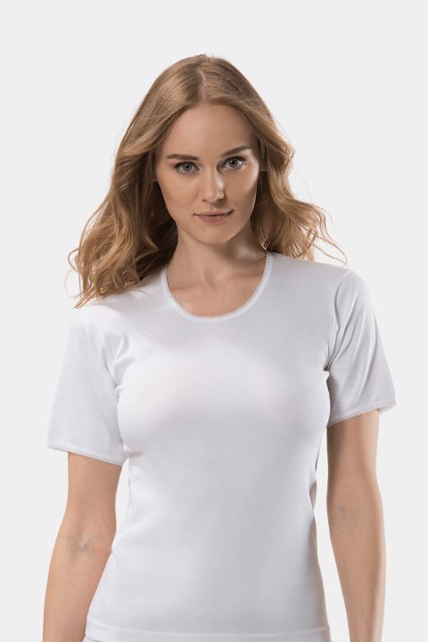 Türen Kısa Kollu Dantelli Pamuklu Atlet Türen 222