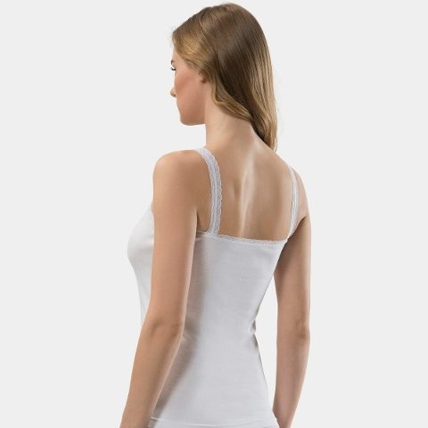 Dantelli Askılı Kare Yaka Pamuklu Atlet Türen 200 - 2