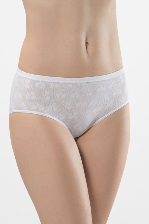 Pamuklu Yüksek Kesim Bikini Külot Beyaz Türen 283