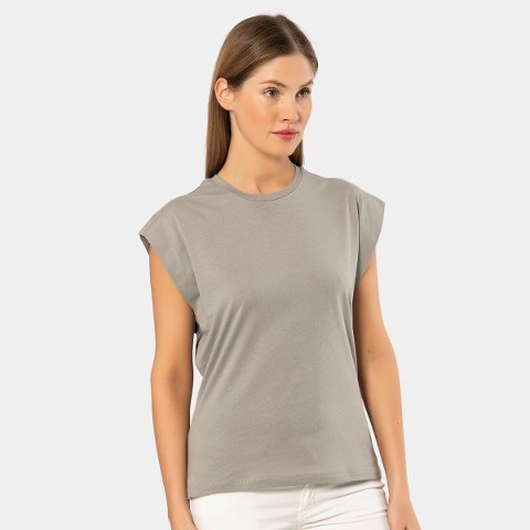 Tek Parça Kesim Kısa Kollu Body Türen 3401 - Gri