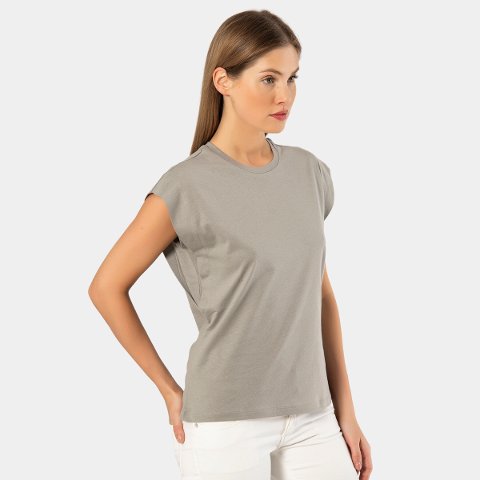 Tek Parça Kesim Kısa Kollu Body Türen 3401 - Gri