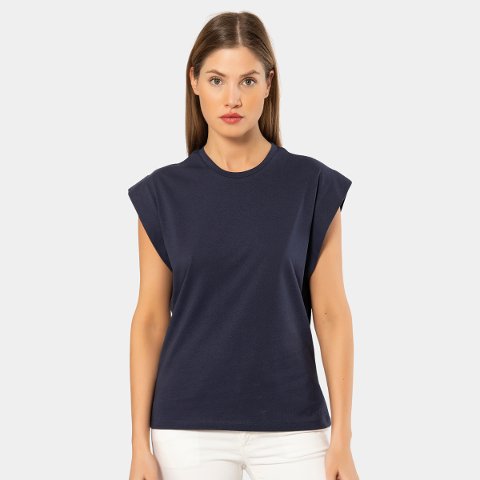 Pamuklu Tek Parça Body Bisiklet Yaka Türen 3401 - Lacivert