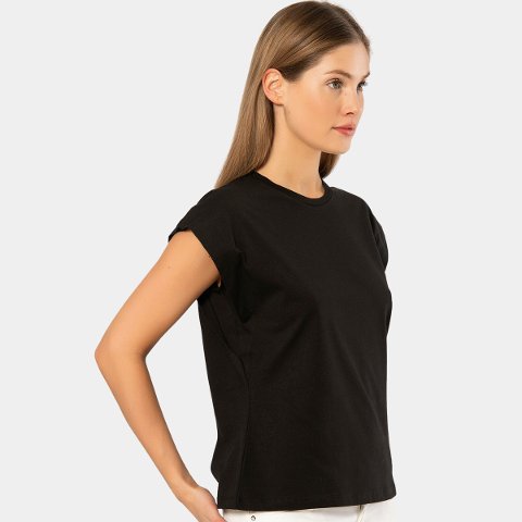 Kısa Kollu Tek Parça Body Siyah Türen 3401 - 2