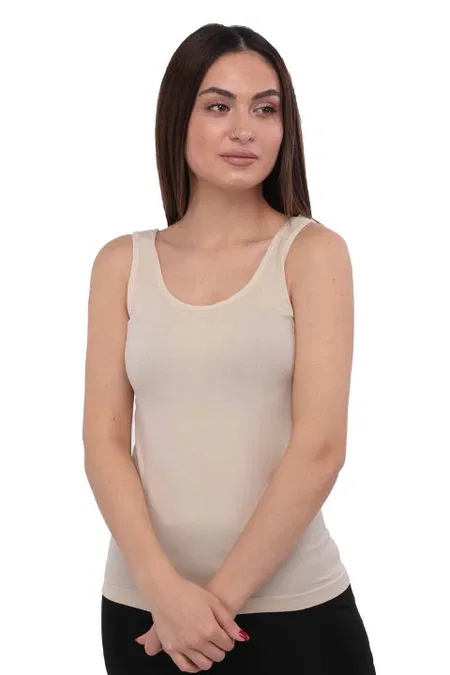 Liza (Layza) Kalın Askılı Dikişsiz Kadın Atlet Pamuklu Liza 14002