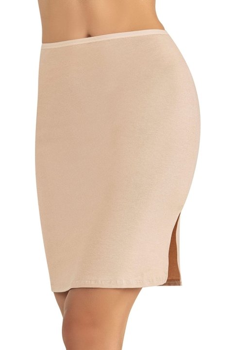 Kaygan Viskon Kısa Kadın Jüpon Fabony 1230 - Ten