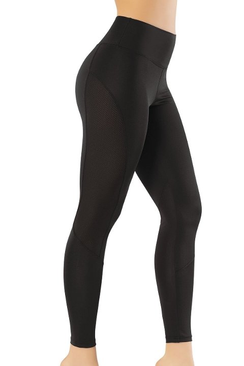 Yüksek Bel Esnek Siyah Kadın Tayt Kota 4103