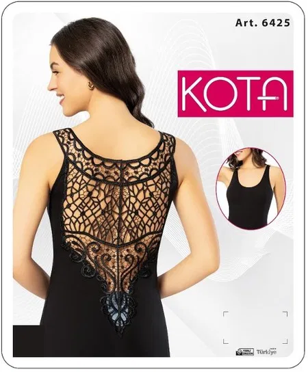 Kalın Askılı Pamuklu Kadın Atlet Kota 6425