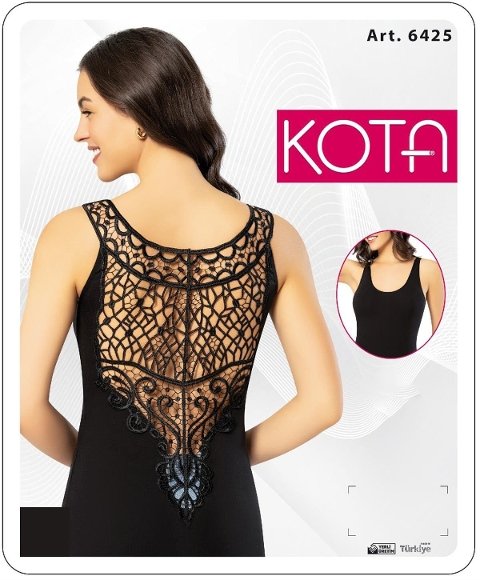 Kalın Askılı Pamuklu Kadın Atlet Kota 6425