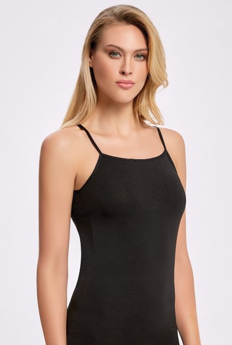 Pamuklu Likralı İp Askılı Kadın Atlet İlke 2003 - 2