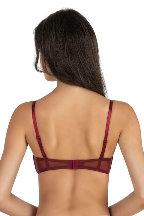Silikon Bantlı Straplez Sütyen Fabony 3150 - Bordo