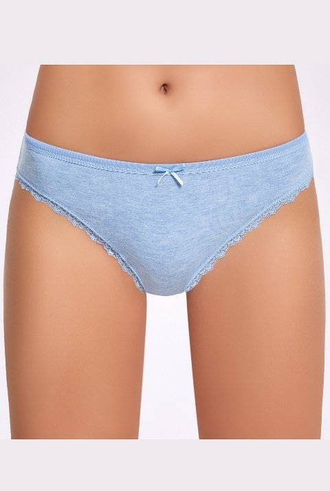 İlke Yüksek Bel Pamuklu Dantelli Bikini Külot İlke 278 - Görsel 2