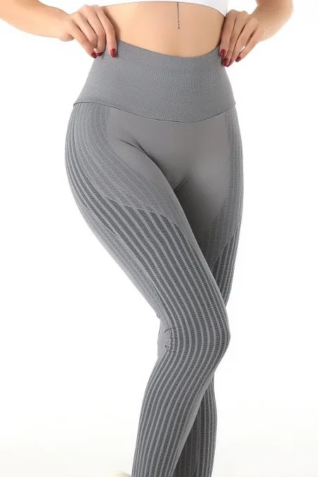 Mio Studio Gym Yüksek Bel Seamless Desenli Tayt Miorre 001-002110 - Antrasit