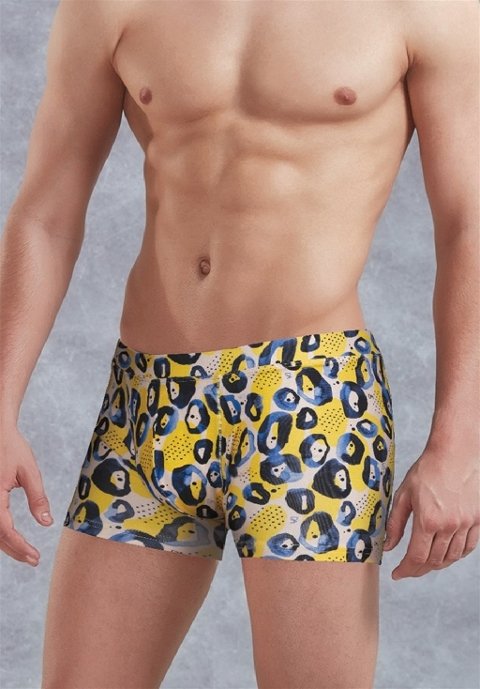 Modal Esnek Bel Lastikli Boxer Doreanse 1799 - Mavi Leopar