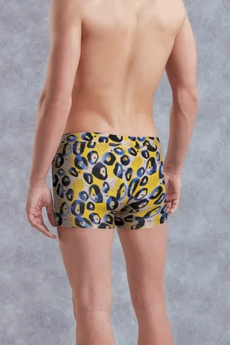 Modal Esnek Bel Lastikli Boxer Doreanse 1799 - Mavi Leopar