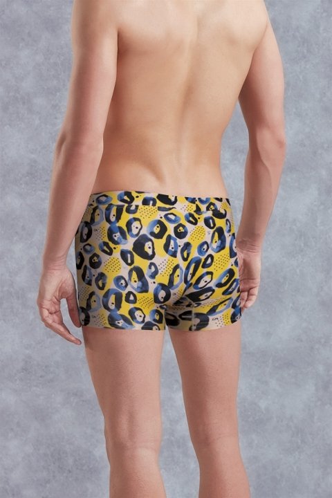 Modal Esnek Bel Lastikli Boxer Doreanse 1799 - Mavi Leopar