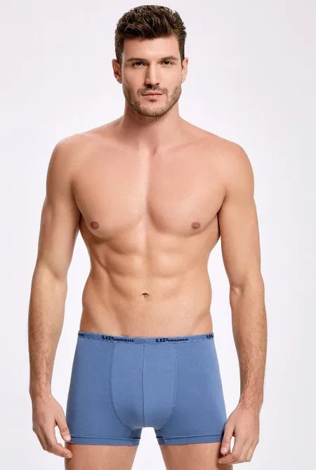Modal Pamuklu İnce Bel Boxer İlke 1603 - İndigo