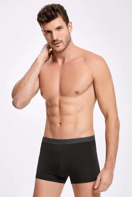 Modal Likralı Erkek Boxer İlke 1605 - Siyah