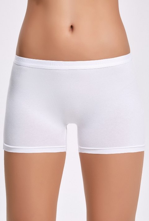 Yüksek Bel Pamuklu Modal Boxer Külot İlke 2255 - Beyaz