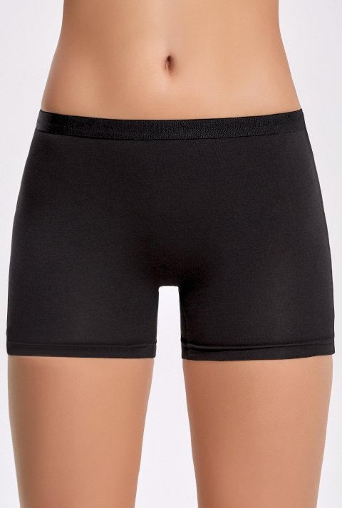 Yüksek Bel Pamuklu Modal Boxer Külot İlke 2255 - Siyah