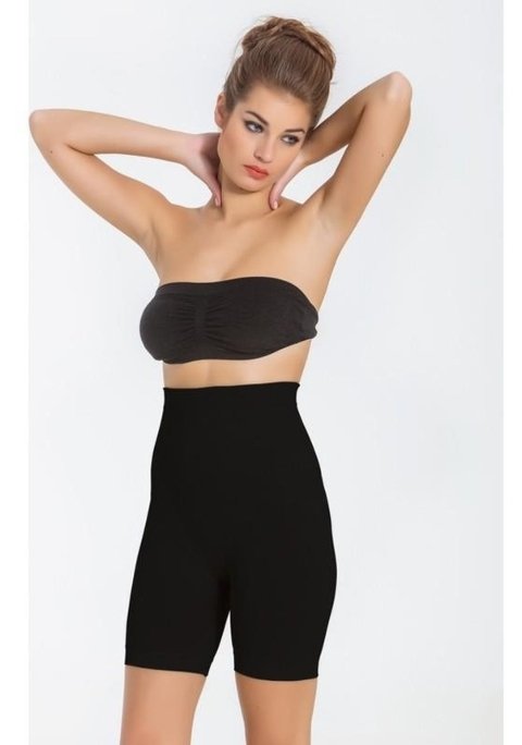 Çiftkat Silikonlu Korse Paçalı Miss Fit 1212 - Siyah