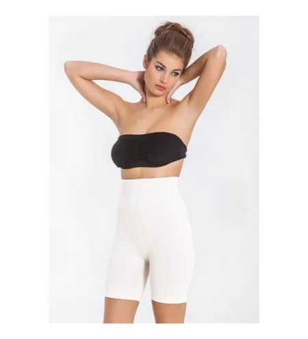 Çiftkat Silikonlu Korse Paçalı Miss Fit 1212 - Beyaz