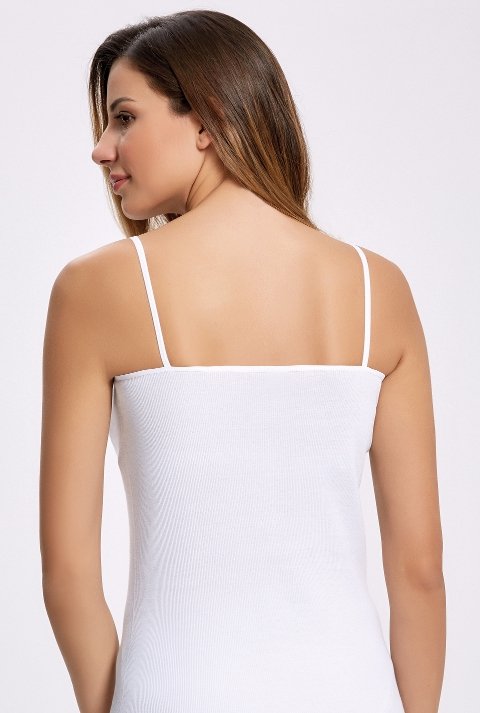 Pamuk Dantelli İp Askılı Atlet Siyah İlke 2042 - 2