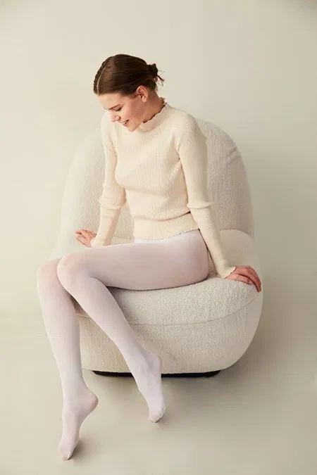 Mikro 40 Denye Beyaz Külotlu Çorap Penti 16K15SK - Beyaz
