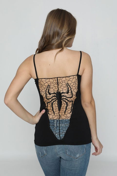 Pamuklu Nefes Alan Sırtı Güpürlü Atlet Polkan 2306