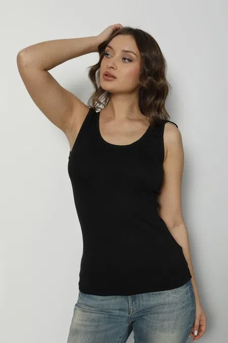 Pamuklu Geniş Askılı Kadın Atlet Polkan 2378 - 2