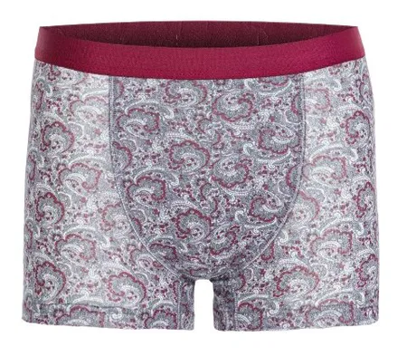 Modal Pamuklu Dikişli Uzun Paça Boxer İlke 1604 - Bordo