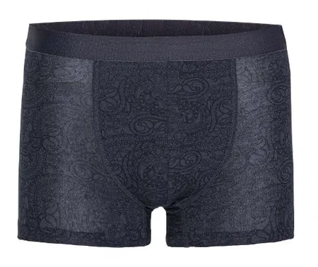 Modal Pamuklu Dikişli Uzun Paça Boxer İlke 1604 - Füme