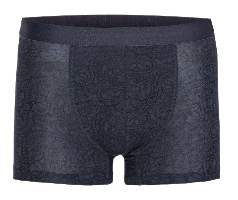 Modal Pamuklu Dikişli Uzun Paça Boxer İlke 1604 - Füme