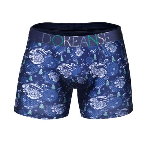 Tavşan Baskılı Modal Pamuk Erkek Boxer Doreanse 1732 - Tavşan