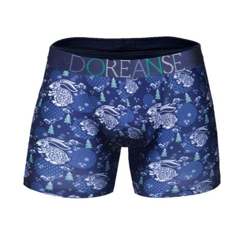 Tavşan Baskılı Modal Pamuk Erkek Boxer Doreanse 1732