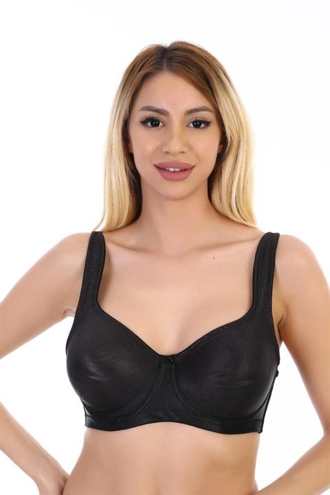 Kalın Askılı Full Cup Kadın Minimizer Sütyen Emay 191C - Siyah